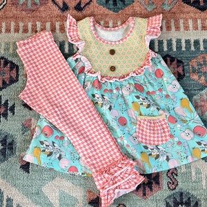 Serendipity by Shrimp and Grits kids matching set - size 4t/5t EUC
